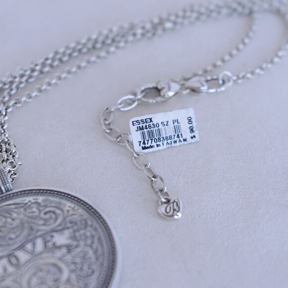 Brighton Essex JM4630 Convertible Medallion Pendant Necklace Silver Plated NWT - Picture 6 of 7